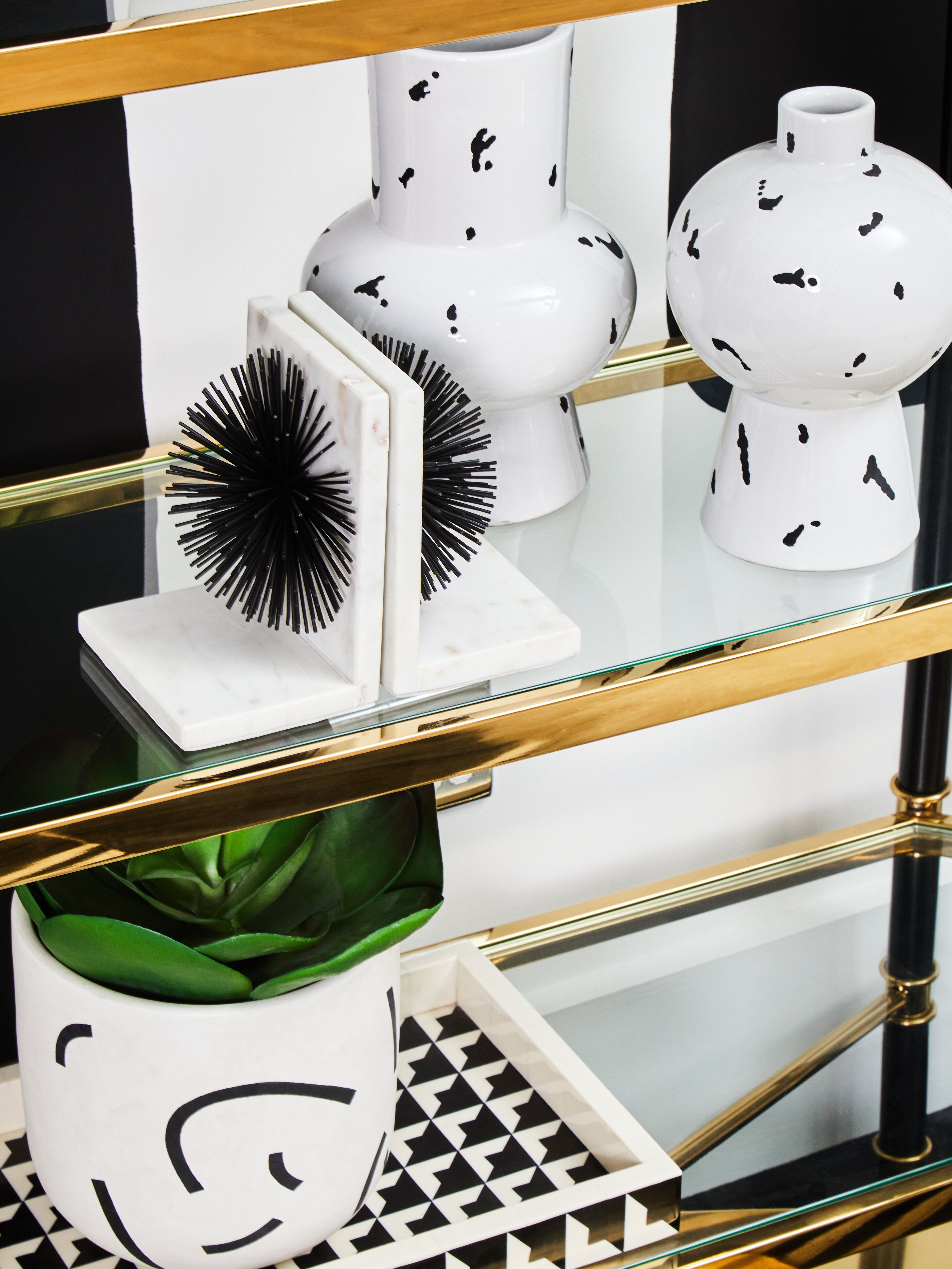 Alston Black & White Ceramic Planter